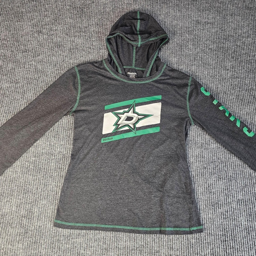 Dallas Stars Hoodie Girls 16 Gray NHL Hockey Long Sleeve Pullover Reebok